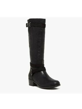 Ugg Australia Darcie black leather and suede riding boots size 5.5